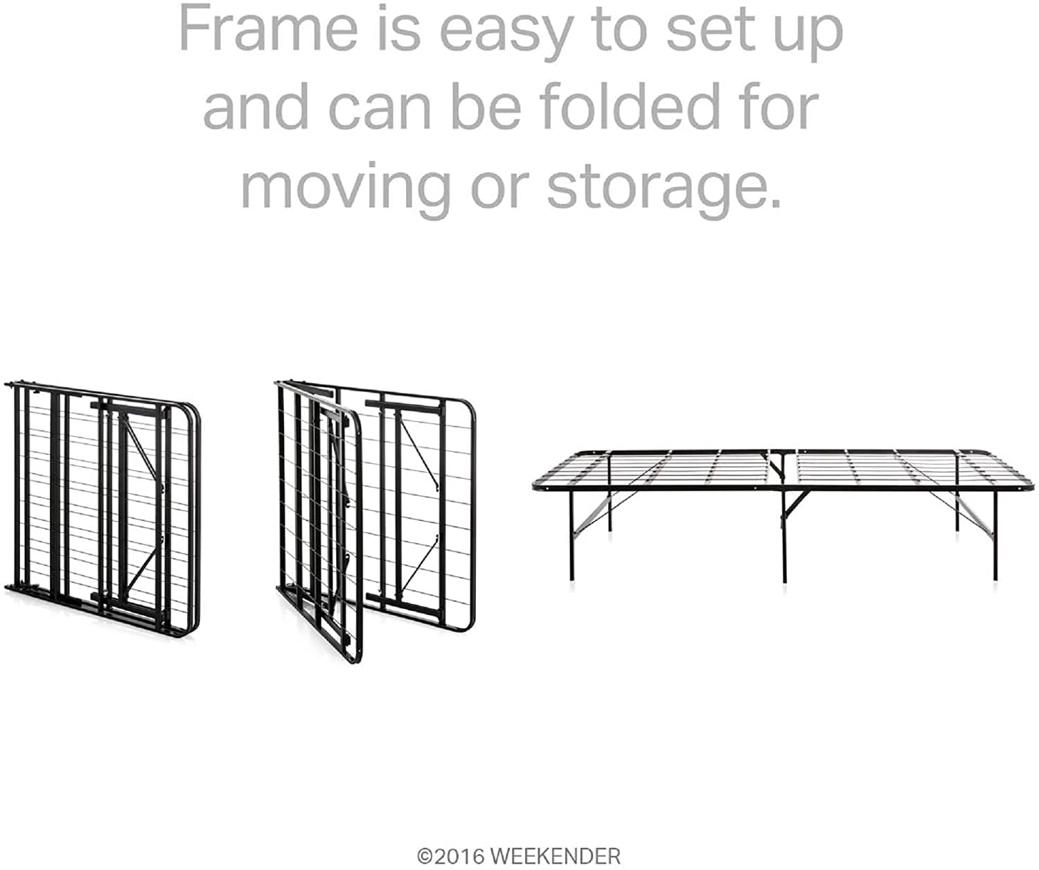 WEEKENDER 14 Inch Folding Platform Bed Frame