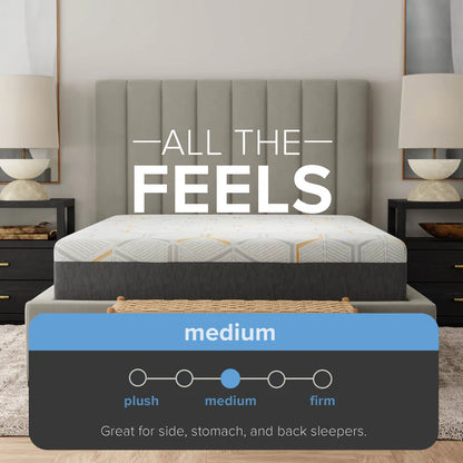 12" Copper Gel Infused Mattress - Medium