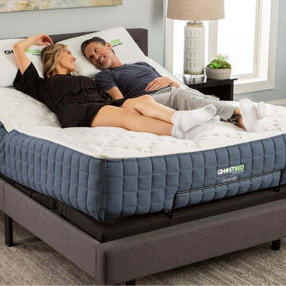 GhostBed Grande Mattress | The Coolest Bed Ever™ | Texan Mattress | Upgrade to the #1 selling Ghostbed Luxe. Thicker profile with upgraded fabrics. Vacation choices include the Ultimate Cruise, All Inclusive Escape, & Resort Getaway . Click for more detai